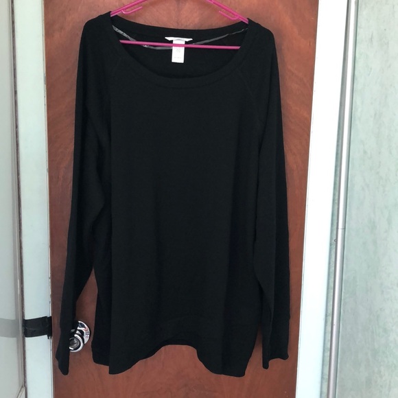 Jockey Tops - Jockey Sport Black Sweatshirt Top 2XL (New)